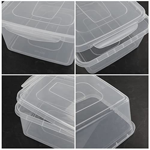 Pekky 13 Quart Plastic Bins Boxes with Lid, 3 Packs