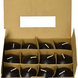 Zest Candle 24-Piece Floating Candles, 1.75-Inch, Black