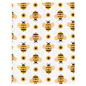 Lightweight Flannel Traveling Throw Blanket Blankets Cartoon Bumble Big Honey Bee Blankets/Bedcovers/Bedspread/Throws for Couch Bed 39x49inch