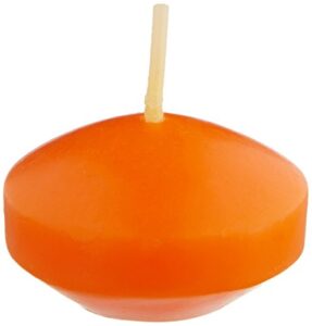 zest candle 24-piece floating candles, 1.75-inch, orange