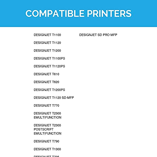LD Products Compatible Replacements for HP 72 Ink Cartridge C9403A High Yield (Matte Black, 4-Pack) For use in DesignJet T1100, T1120, T1200, T610, T620, T770, SD Pro MFP, T1100ps, T1120 SD-MFP, T1300