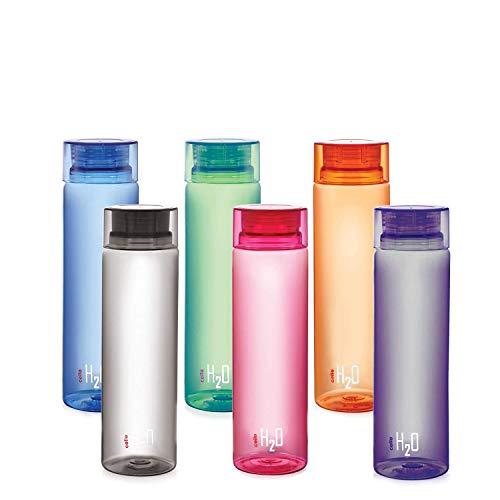 Cello H2O Unbreakable Bottle , 1 Litre, Set of 6,