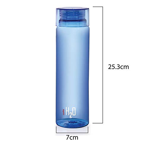 Cello H2O Unbreakable Bottle , 1 Litre, Set of 6,