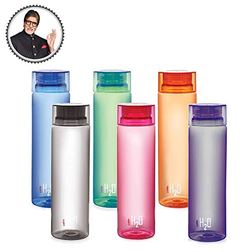 Cello H2O Unbreakable Bottle , 1 Litre, Set of 6,