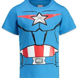 Marvel Captain America Black Panther Iron Man Hulk Toddler Boys Short Sleeve T-Shirt 4T