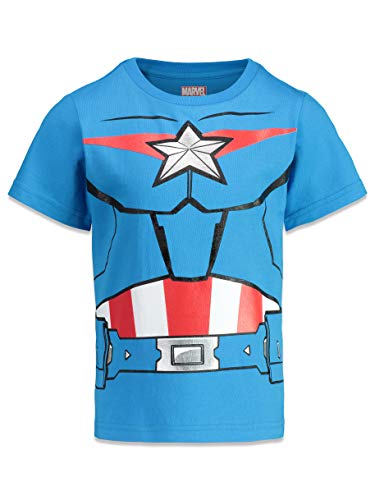 Marvel Captain America Black Panther Iron Man Hulk Toddler Boys Short Sleeve T-Shirt 4T