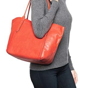 Frye womens Reed Shoulder Tote Bag, Burnt Orange, One Size US