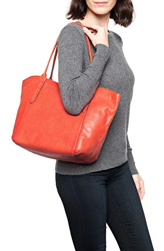 Frye womens Reed Shoulder Tote Bag, Burnt Orange, One Size US