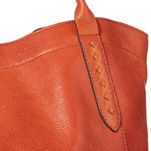 Frye womens Reed Shoulder Tote Bag, Burnt Orange, One Size US