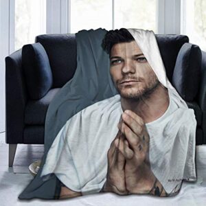 donaldapowell louis tomlinson flannel fleece blanket ultra soft warm cozy plush bed blanket lightweight sofa throw blanket in winter (size 50″ x 40″,60″x50″,80″x60″inch)