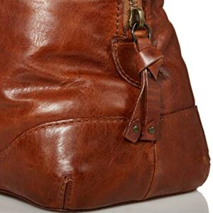 Frye womens Melissa Leather Domed Zip Satchel Bag, Cognac, One Size US