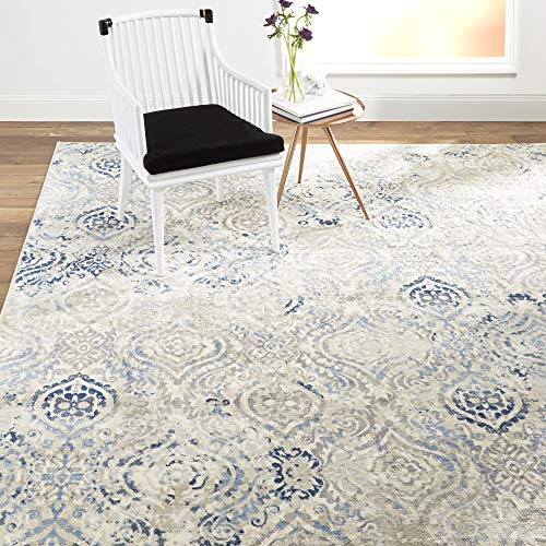 Home Dynamix Melrose Audrey Area Rug, 4x5, Ivory/Blue