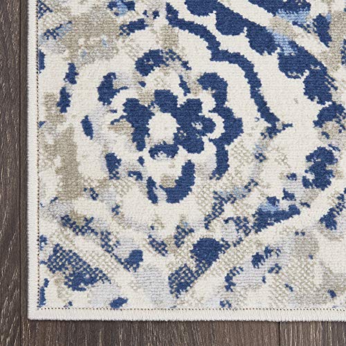 Home Dynamix Melrose Audrey Area Rug, 4x5, Ivory/Blue