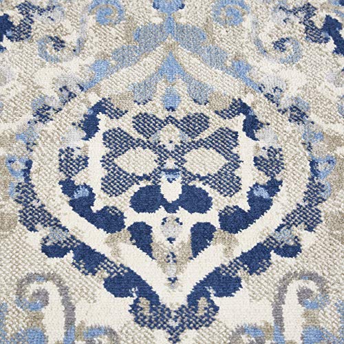 Home Dynamix Melrose Audrey Area Rug, 4x5, Ivory/Blue