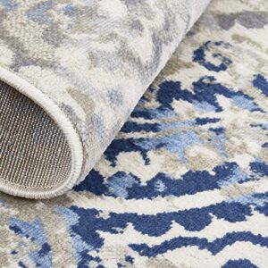 Home Dynamix Melrose Audrey Area Rug, 4x5, Ivory/Blue