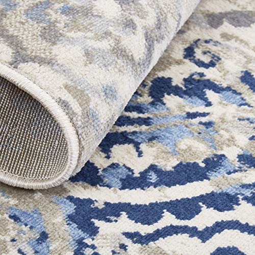 Home Dynamix Melrose Audrey Area Rug, 4x5, Ivory/Blue