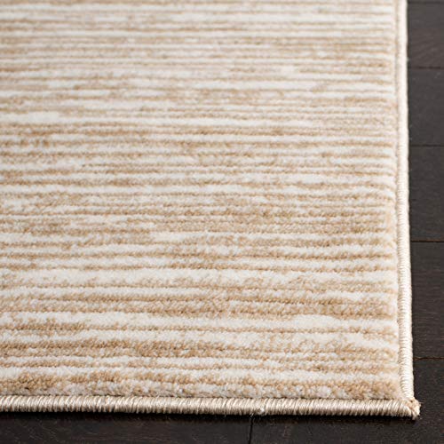 SAFAVIEH Vision Collection 2'2" x 6' Cream VSN606F Modern Ombre Tonal Chic Non-Shedding Living Room Entryway Foyer Hallway Bedroom Runner Rug