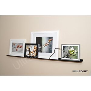 ultraledge 4’/48″ art display / picture ledge / floating shelf, metal, modern (3.5″ deep, black)