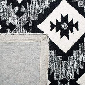 SAFAVIEH Aspen Collection 8' x 10' Charcoal / Black APN813Z Handmade Moroccan Boho Tribal Wool Area Rug