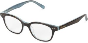 kate spade women’s rebec cat eye reading glasses, tortoise aqua, 49 mm (2 x magnification strength)