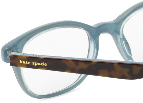 Kate Spade Women's Rebec Cat Eye Reading Glasses, Tortoise Aqua, 49 mm (2 x Magnification Strength)