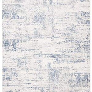 SAFAVIEH Amelia Collection 6' x 9' Ivory/Blue ALA700A Modern Abstract Non-Shedding Living Room Bedroom Dining Home Office Area Rug