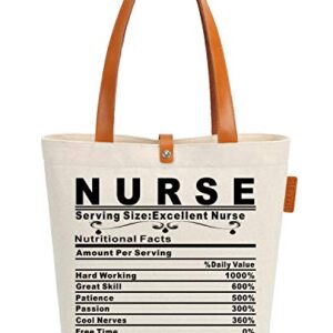 So'each Canvas & Beach Tote Bag Excellent Nurse Gift Graphic Handbag Shoulder Bag