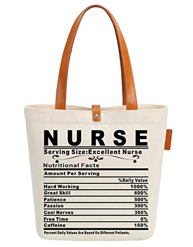 So'each Canvas & Beach Tote Bag Excellent Nurse Gift Graphic Handbag Shoulder Bag