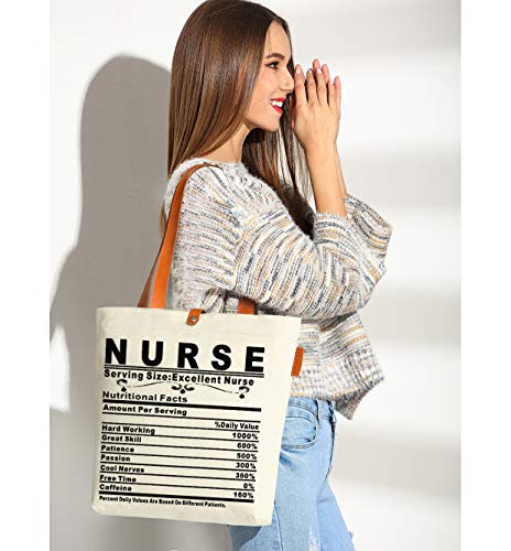 So'each Canvas & Beach Tote Bag Excellent Nurse Gift Graphic Handbag Shoulder Bag