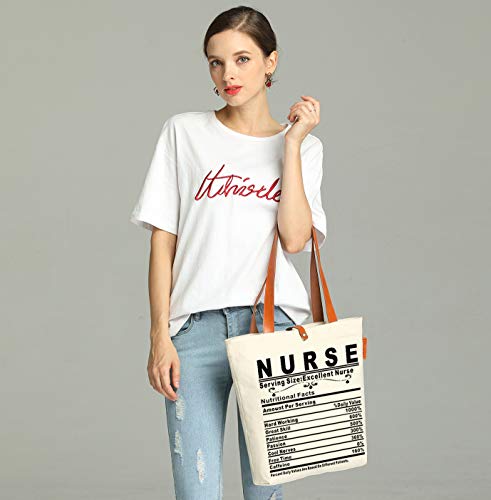 So'each Canvas & Beach Tote Bag Excellent Nurse Gift Graphic Handbag Shoulder Bag