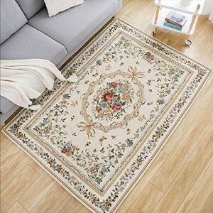 ukeler royal collection new traditional oriental rug home decor collection floral rugs carpet for bedroom (55”x78.7”, euro romance)