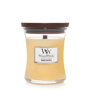 woodwick honeysuckle medium hourglass candle, 9.7 oz.