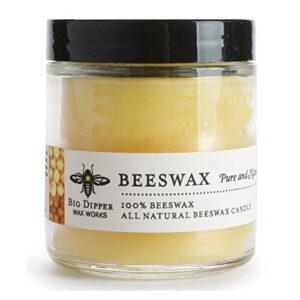 3.2 oz. unscented beeswax apothecary glass – big dipper wax works (beeswax)