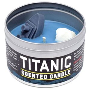jd and kate industries titanic scented candle | hand-poured in 16 oz tin | ocean scent