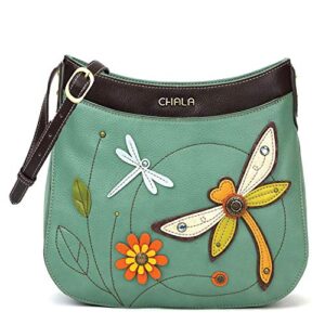chala handbags dragonfly crescent crossbody handbag purse