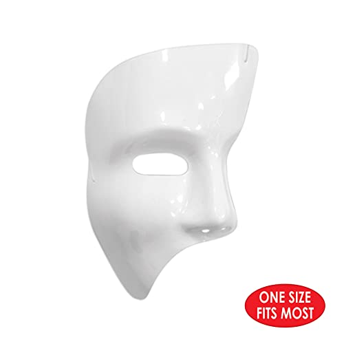 Beistle S60820-WAZ12 Phantom Masks, White