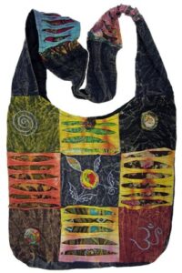 bohemian quilted torn look razor cut hippie crossbody sling purse boho handbag
