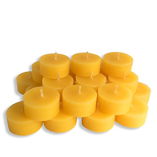 BCandle 100% Pure Beeswax Tea Light Refills (no Cup) (24)