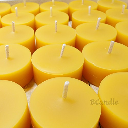 BCandle 100% Pure Beeswax Tea Light Refills (no Cup) (24)