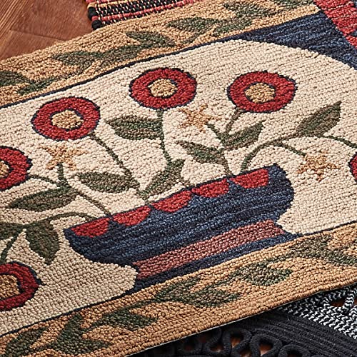 Park Designs Flower Basket Hooked Rug 24X36, 24 x 36