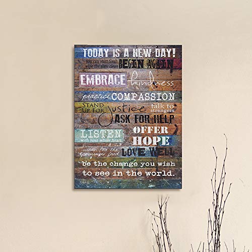 Creative Products Today is a New Day Wood Wall Art Print by Marla Rae 16 x 12