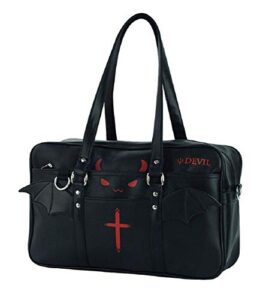 gk-o japanese lolita pu leather handbag kawaii devil gothic shoulder bag school bag messenger bags