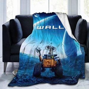 wall-e ultra-soft micro fleece throw blanket 3d printed lightweight cozy bed sofa blanket 50″” x40