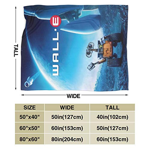 Wall-E Ultra-Soft Micro Fleece Throw Blanket 3D Printed Lightweight Cozy Bed Sofa Blanket 50"" x40