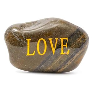 12 Pieces Inspirational Rocks with Words for Friends and Family, Engraved Motivational Stones for Encouragement Gifts, Home Decor