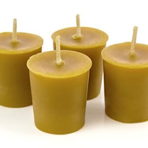 Alternative Imagination Premium 100% Pure, Natural Beeswax Votive Candles - Pack of 4