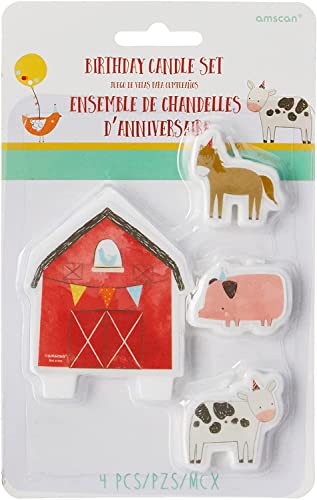 Barnyard Birthday Birthday Candle Set | Multicolor | 4 Pcs