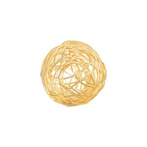 Alpha Living Home Gold Metal Band Decorative Dining Ball Set of 3 - Geometric Sculptures, Metal Sphere Decorative Ball, Decorative Balls for Centerpiece Bowls, Orbs Decorative Balls - 4.5 Inches