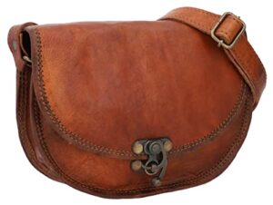 gusti handbags shoulder bag/satchel ladies vintage brown leather true leather – rosa