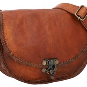 Gusti Handbags shoulder bag/satchel ladies vintage Brown leather true leather - Rosa